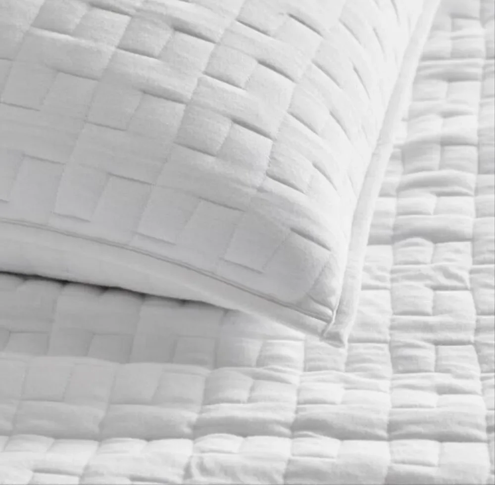 The Company Store Air Layer White Cotton King Sham Pair- Set of 2 NWT
